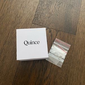 Quince bold 14k white gold hoops